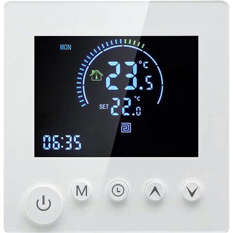 foto del prodotto snq termostato digitale , regolatore di temperatura di riscaldamento programmabile con display lcd per la casa, abs, facile installazione e