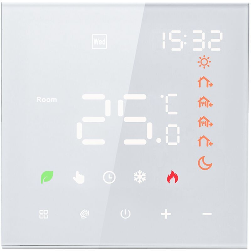 foto del prodotto snq termostato intelligente , termostato touch screen lcd programmabile digitale 3a per riscaldamento a pavimento, termostato intelligente digitale