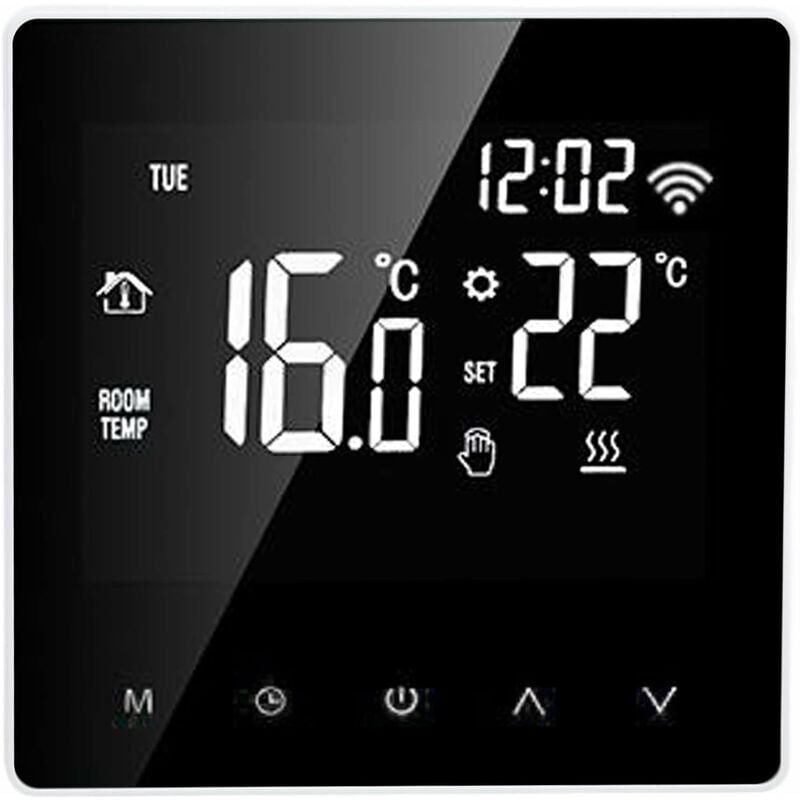 foto del prodotto snq termostato lcd wifi intelligente me81h per riscaldamento a pavimento, caldaia elettrica a parete, termostato per riscaldamento a pavimento per