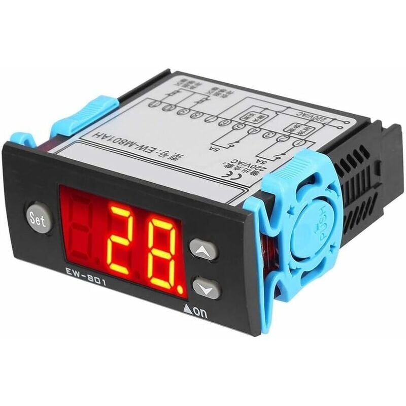 foto del prodotto snq termostato regolatore di differenza di temperatura digitale ac220v 5a con sonda sensore per scaldabagno solare