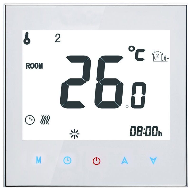 foto del prodotto snq termostato , termostato di riscaldamento programmabile settimanale 16a 95 240v, schermo lcd touch screen, regolatore della temperatura ambiente