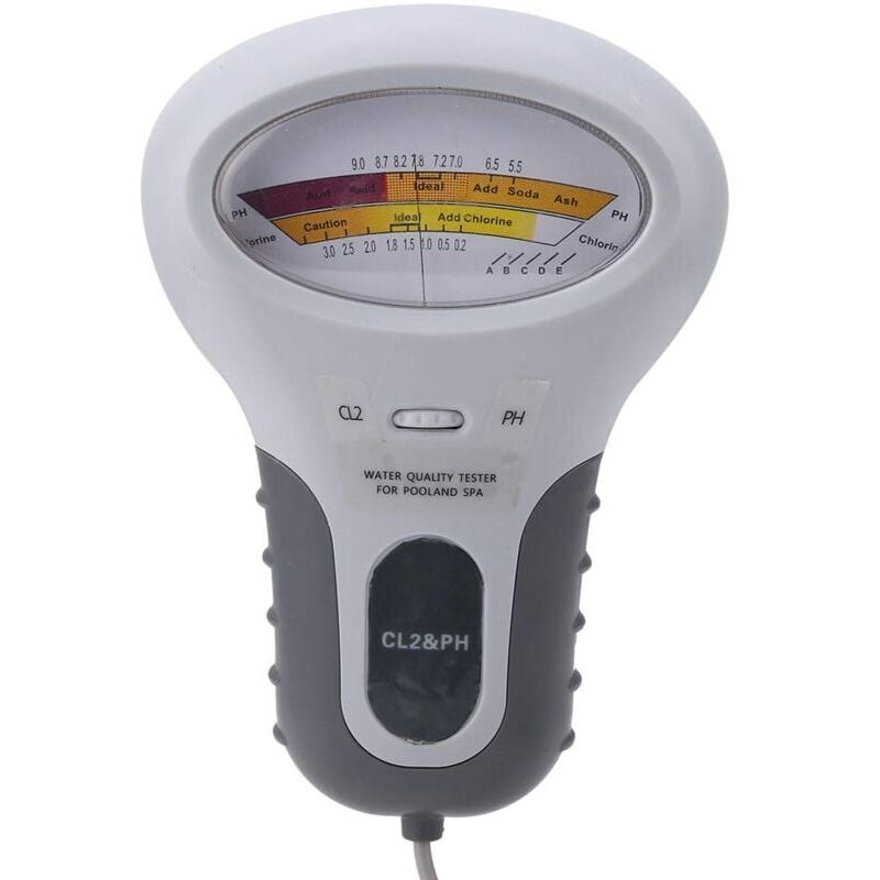 foto del prodotto snq tester di cloro e ph cl2, tester digitale lcd multifunzione, tester di livello di cloro con sonda, per piscine e spa