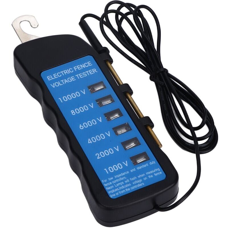 foto del prodotto snq tester di tensione per recinzione elettrica digitale portatile, rilevatore di guasti per recinzione elettrica digitale per l uso in fattorie,
