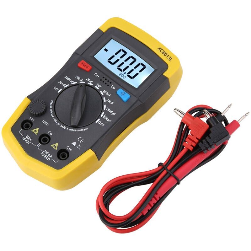 foto del prodotto snq tester digitale per condensatori, tester digitale per condensatori lcd da 0,1pf a 20000uf, tester per condensatori mf uf, misuratore di