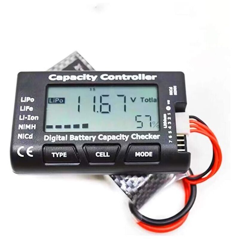 foto del prodotto snq testeur de capacit de batterie num rique, capacit de la batterie de tension v rificateur contr leur testeur avececran lcd, pour lipo vie nimh