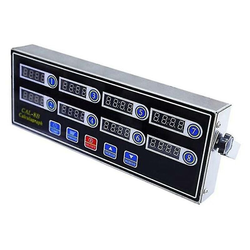 foto del prodotto snq timer da cucina digitale commerciale a 8 canali, timer di calcolo in acciaio inossidabile con allarme, orologio