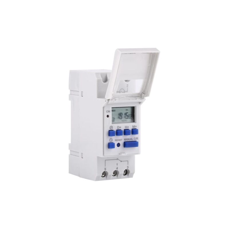 foto del prodotto snq timer digitale lcd , timer montato su guida ac 220v, 16 gruppi lcd interruttore orario settimanale programmabile rel orario