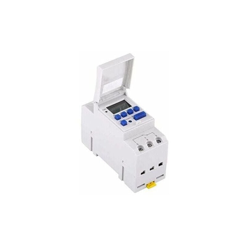 foto del prodotto snq timer elettrico con rel e display lcd, programmabile e preimpostato settimanalmente 220 v 