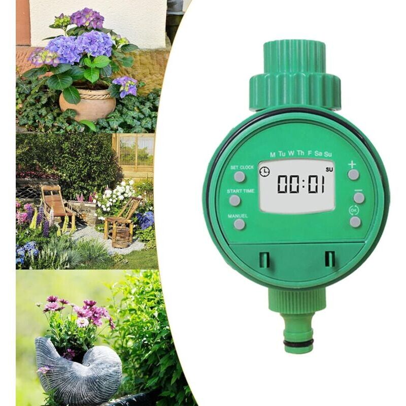 foto del prodotto snq timer per irrigazione automatico, controller per irrigazione, timer per irrigazione per sistema di irrigazione delle piante, programmatore per