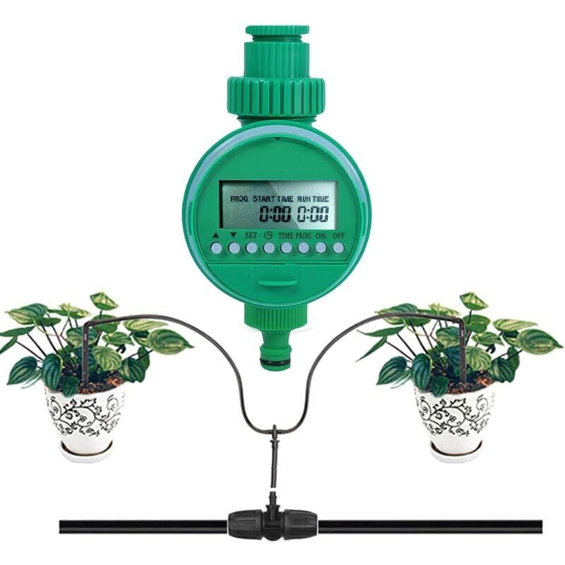foto del prodotto snq timer per irrigazione, irrigazione automatica del giardino, controller per irrigazione con display lcd impermeabile per piante, prato,