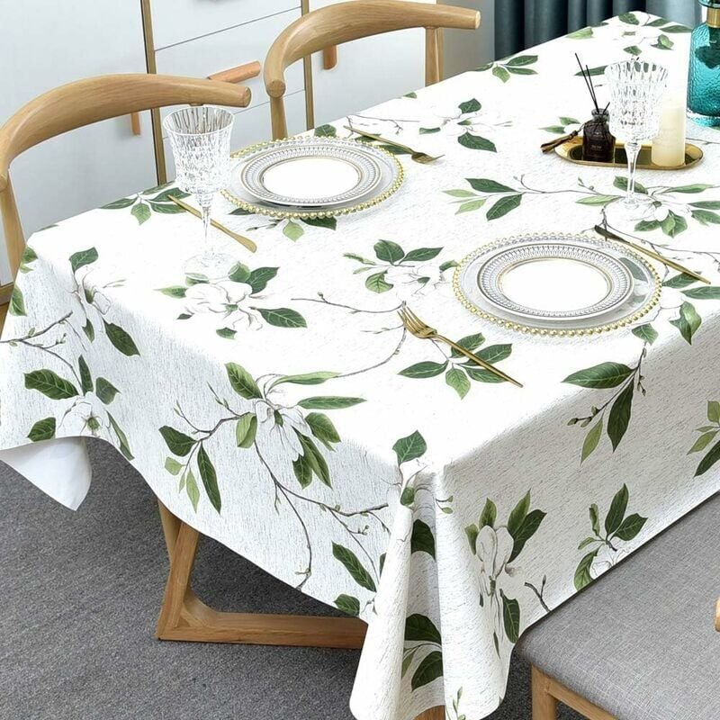 foto del prodotto snq tovaglia in plastica pvc lavabile in acqua. protezione impermeabile per tavolo rettangolare per cucina, picnic, esterno, interno 137 x 180 cm,