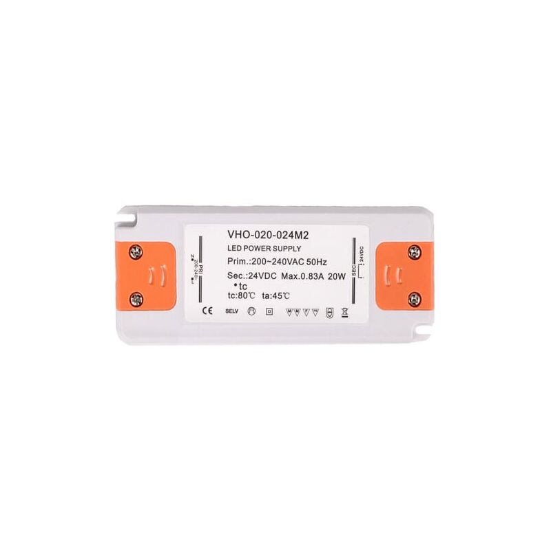 foto del prodotto snq trasformatore di alimentazione led 20 w, 12 v cc, 1,67 a tensione costante per strisce led e lampadine led g4, mr11, mr16