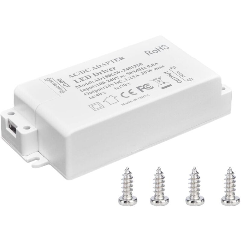 foto del prodotto snq trasformatore di luce led 30w dc 24v 1,25a alimentazione a tensione costante ac 100 240v accessori di illuminazione per strisce led