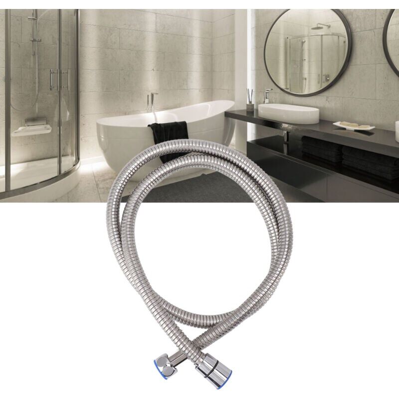 foto del prodotto snq tubo doccia antiscottatura da 47 pollici, resistente alla compressione, al caldo e al freddo. tubo doccia extra lungo per bagno zincato.