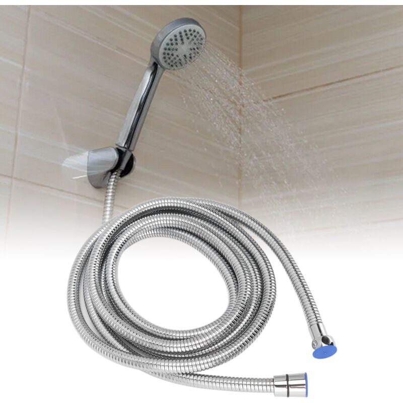 foto del prodotto snq tubo doccia da 118 pollici antideflagrante, per uso caldo e freddo, in acciaio inossidabile, extra lungo, per bagno.