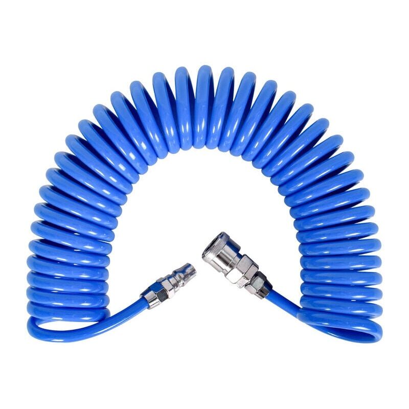 foto del prodotto snq tubo flessibile a spirale per aria compressa lunghezza 12 m con attacco rapido per compressori,