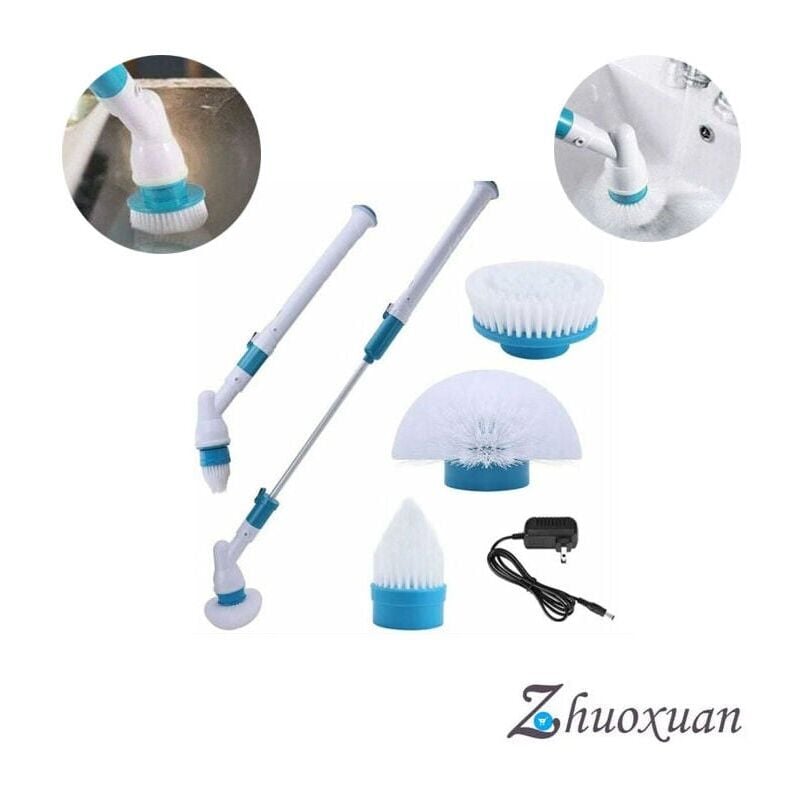 foto del prodotto snq turbo scrub spazzola elettrica per la pulizia senza fili spazzola rotante a 360 2020