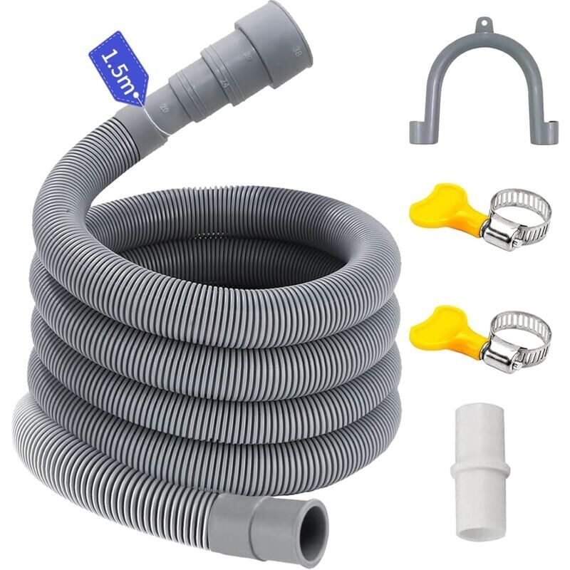foto del prodotto snq tuyau de machine laver, convient 4 tailles de raccordement, rallonge de tuyau de lave vaisselle, tuyau de lave vaisselle pour machines 