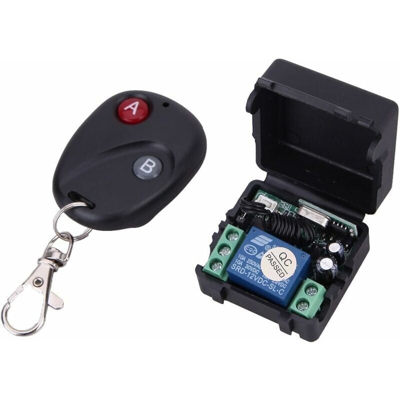 foto del prodotto snq ueb dc 12v relay 2 ch 433mhz wireless rf telecomando interruttore trasmettitore ricevitore