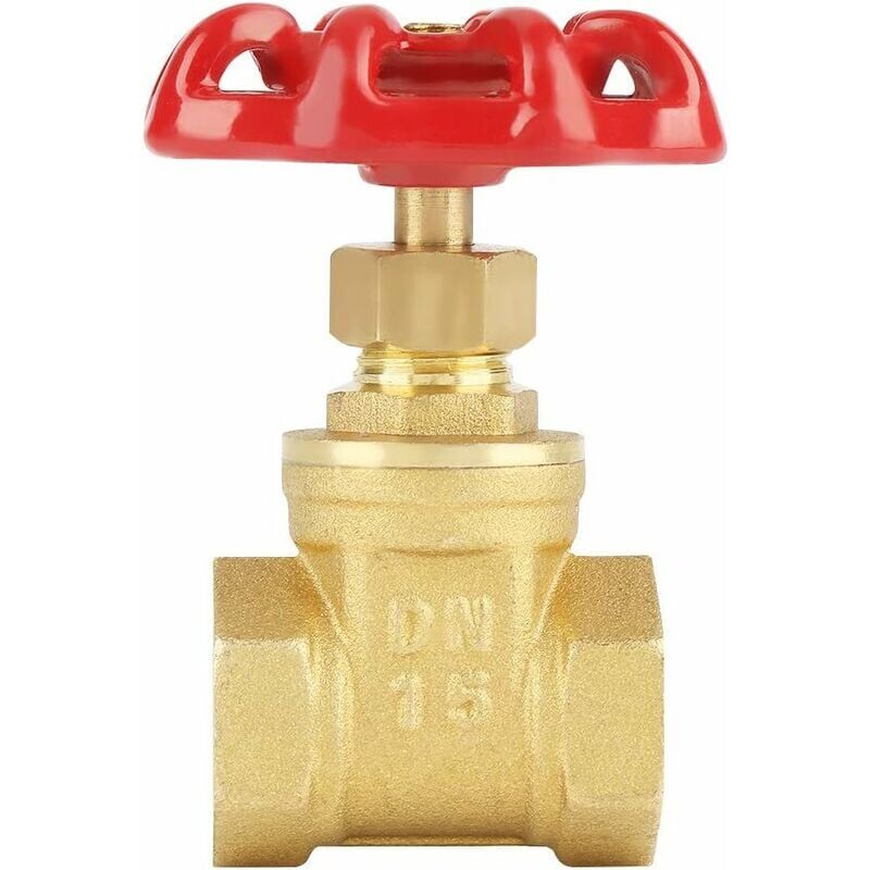 foto del prodotto snq valvola a farfalla rotante in ottone dn15 g1 2 bspp 232psi pn16 per gasolio con maniglia rossa