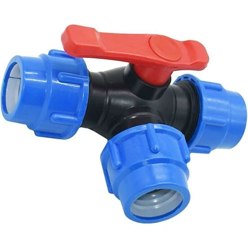 foto del prodotto snq valvola a sfera 20 25 32 40 50 63mm tubo in pe attacco rapido valvola a sfera a tre vie in pvc interruttore rapido giunto a t dimensione 25mm 