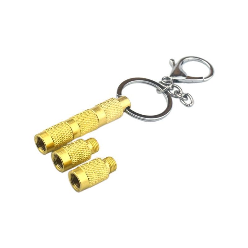 foto del prodotto snq valvola di spurgo automatica, valvola di spurgo portatile per pneumatici con portachiavi 4 in 1 valvola di spurgo automatica dell aria in rame