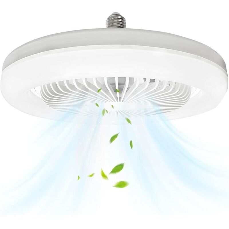 foto del prodotto snq ventilateur de plafond clair , ventilateur de plafond ferm silencieux e27 de 10 pouces, 30w, ventilateur mural portable enfichable pour