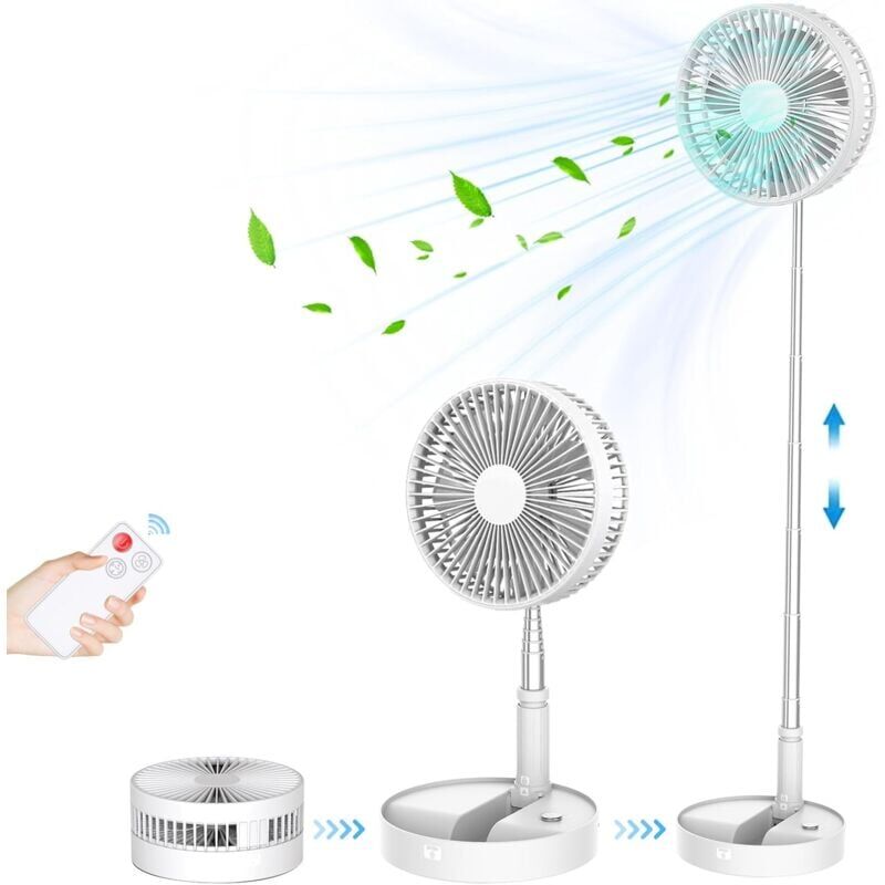 foto del prodotto snq ventilateur vertical portable vitesse variable 4 vitesses avec t l commande, ventilateur de table pliable de 8 pouces, ventilateur de table