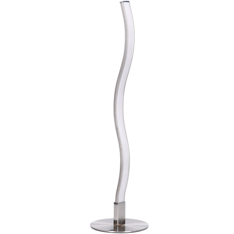 foto del prodotto sobremesa rippe led 6w blanco neutro 4000k on off n quel satinado, blanco opal l mpara led compacta y elegante