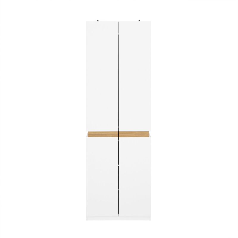 foto del prodotto sobuy armadio alto mobile da ingresso armadio multifunzionale bianco 61x30x192cm ksb01 w
