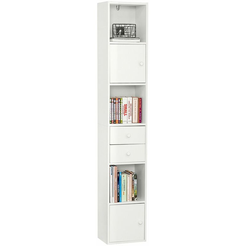 foto del prodotto sobuy armadio colonna salvaspazio mobiletto salvaspazio scaffale alto cassettiera bagno mobiletto bagno str10 w