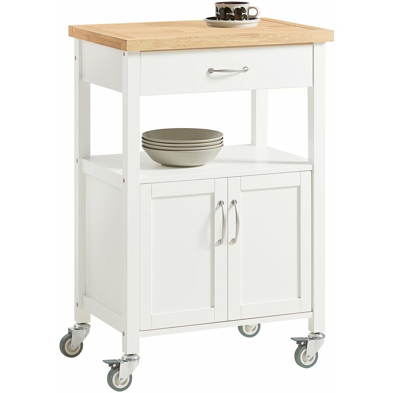 foto del prodotto sobuy carrello cucina, carrello da servizio colore bianco, fkw22 wn