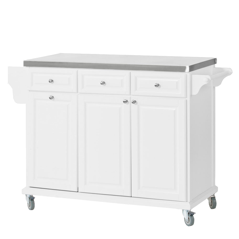 foto del prodotto sobuy carrello da cucina, credenza, mobiletto ad angolo bianco fkw33 w