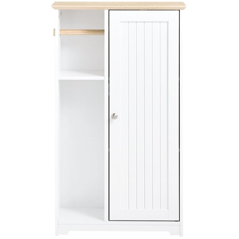 foto del prodotto sobuy com da bagno con portacarta igienica mobiletto armadietto da bagno bianco 50x21x86cm bzr189 w
