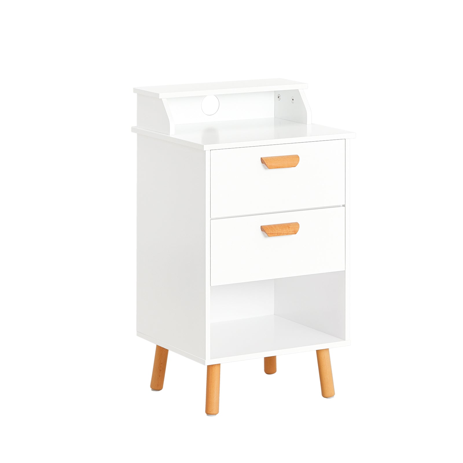 foto del prodotto sobuy comodino piccolo camera da letto tavolino da divano bianco 40x35x70.5cm fbt125 w