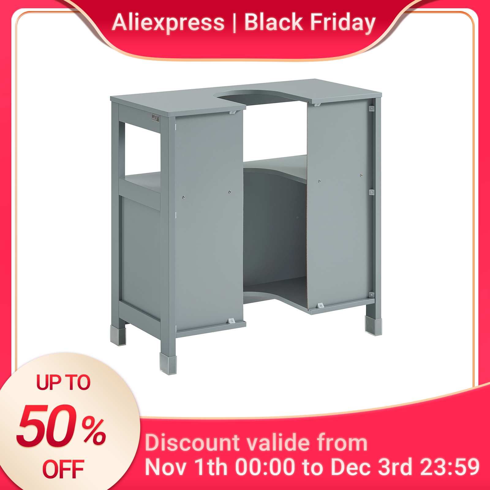 foto del prodotto sobuy frg128-ii lavabo sotto armadio mobili da bagno armadio da bagno con cuscino per i piedi vanity sotto l'armadio