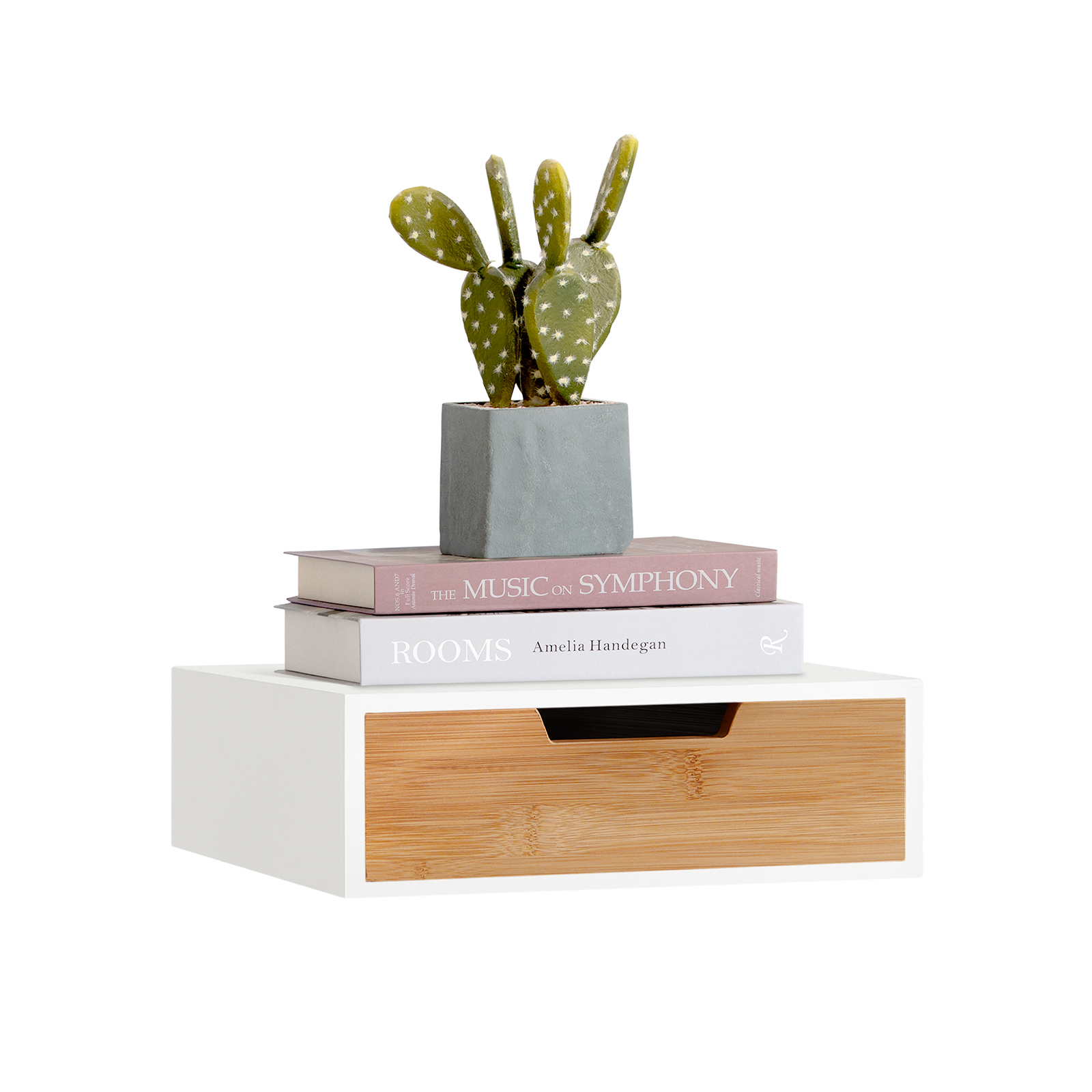 foto del prodotto sobuy frg179-wn scatola per capsule di caffè porta capsule in mdf e bambù per dispenser per capsule con supporto per monitor per capsule con cassetto