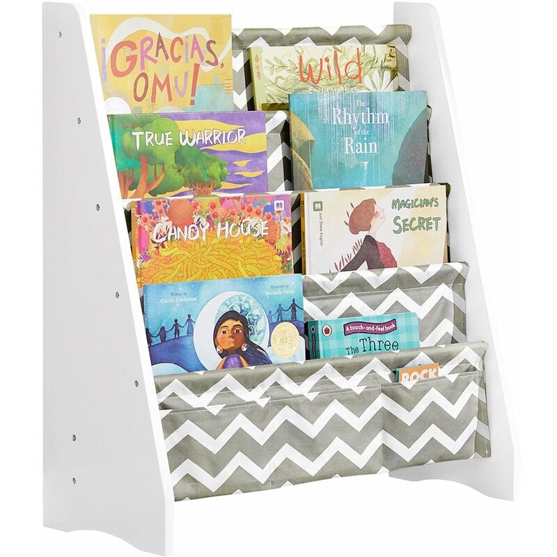 foto del prodotto sobuy libreria montessoriana per bambini scaffale a 4 livelli portariviste libreria bambini kmb50 hg