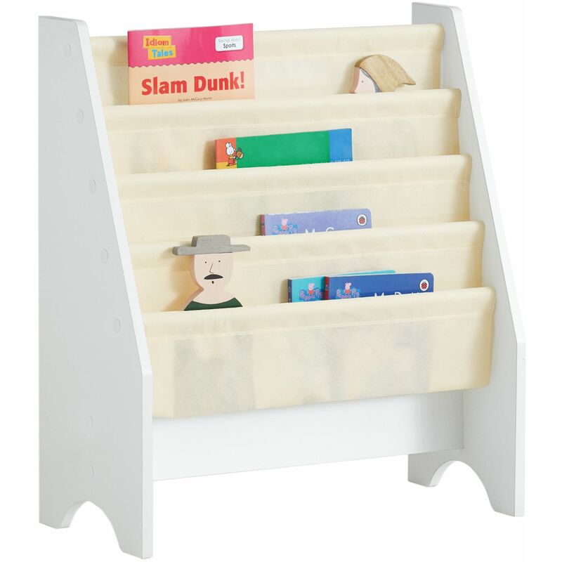 foto del prodotto sobuy libreria,portariviste a terra, scaffale per riviste, 4 scomparti, 62x30x71cm frg225 w