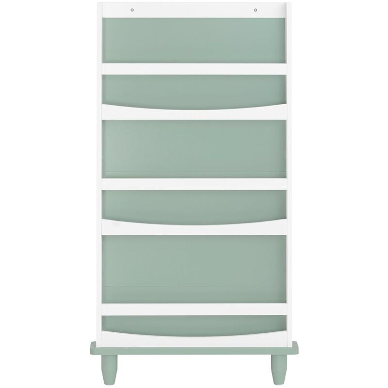 foto del prodotto sobuy libreria portariviste per bambini libreria salvaspazio verde 64x12x120cm kmb93 gr