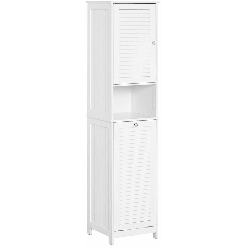 foto del prodotto sobuy mobile a colonna bagno salvaspazio mobile alto con borsa portabiancheria pieghevole bianco l40xp38xa170 cm bzr124 w