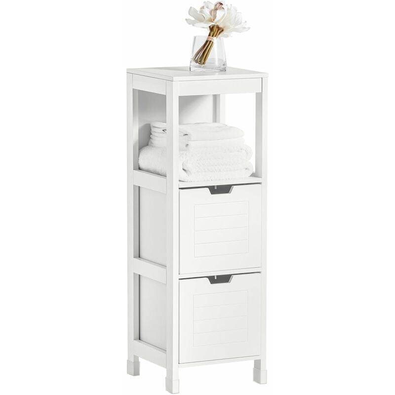 foto del prodotto sobuy mobile bagno colonna mobiletto bagno salvaspazio grigio l30p30a90 cm bianco frg127 w
