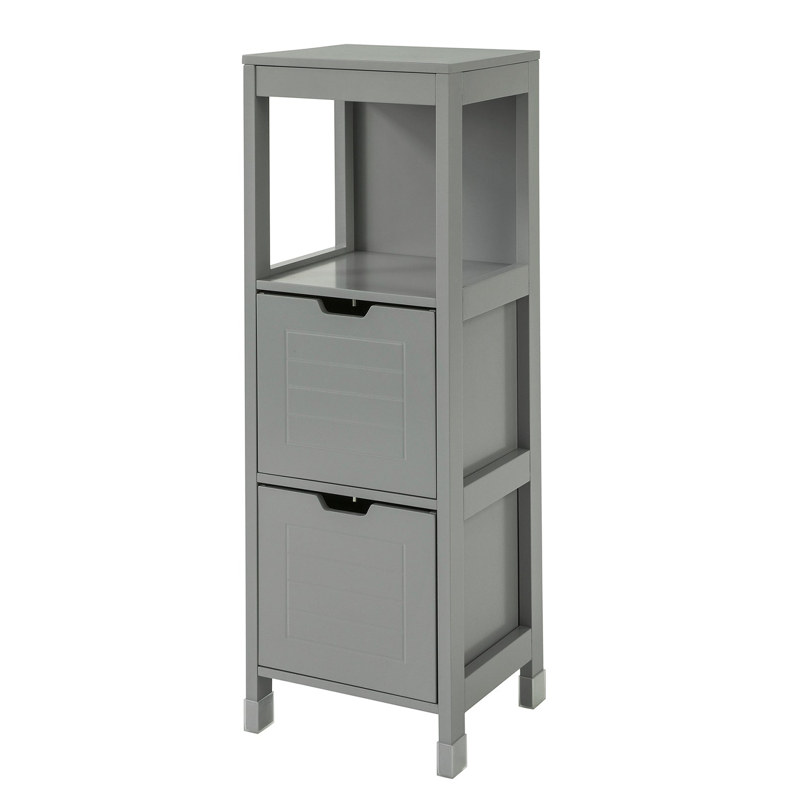 foto del prodotto sobuy mobile bagno colonna mobiletto bagno salvaspazio grigio l30p30a90 cm grigio scuro frg127 sg