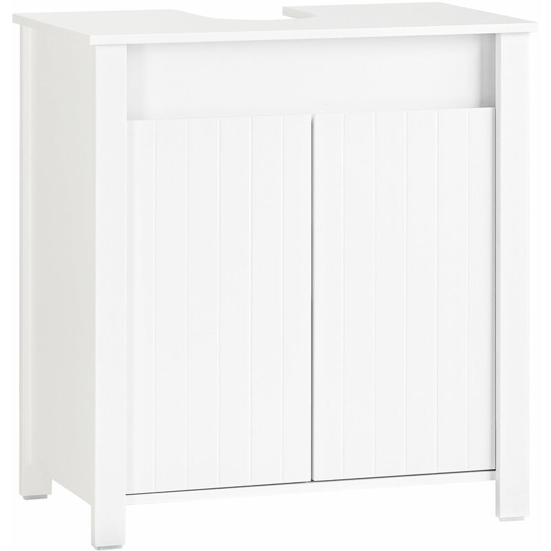 foto del prodotto sobuy mobile sottolavabo mobile bagno mobiletto per lavandino bagno bianco 60x34x65,5cm bzr101 w