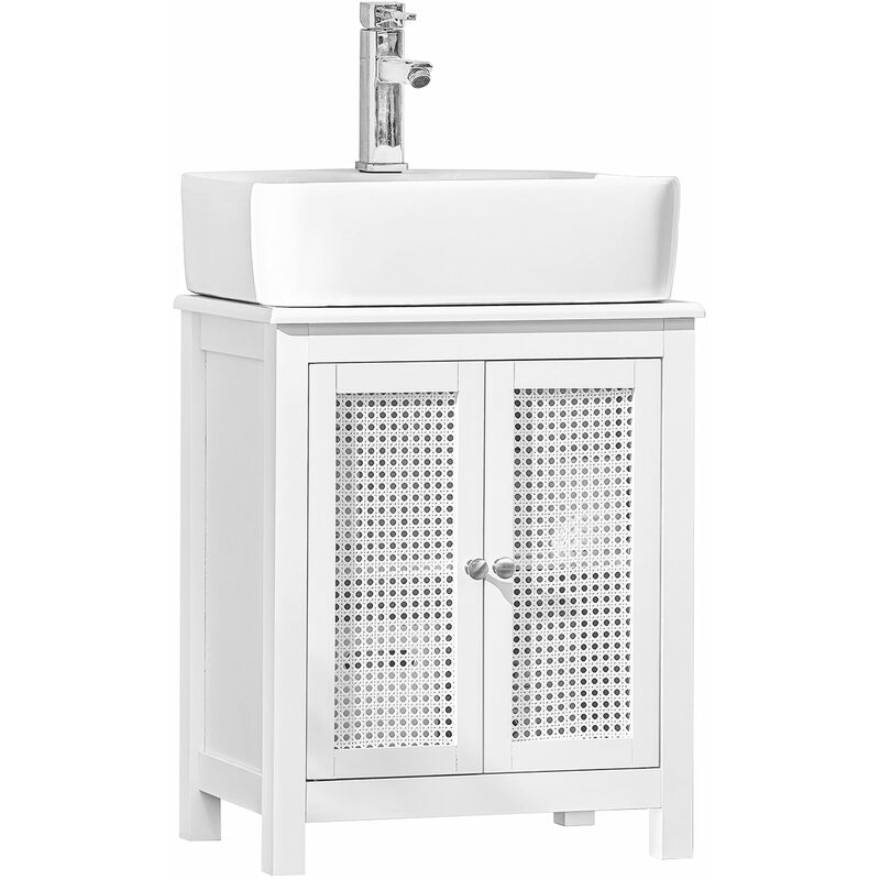 foto del prodotto sobuy mobile sottolavabo per bagno armadietto bagno mobiletto bagno mobile lavello bzr35 w