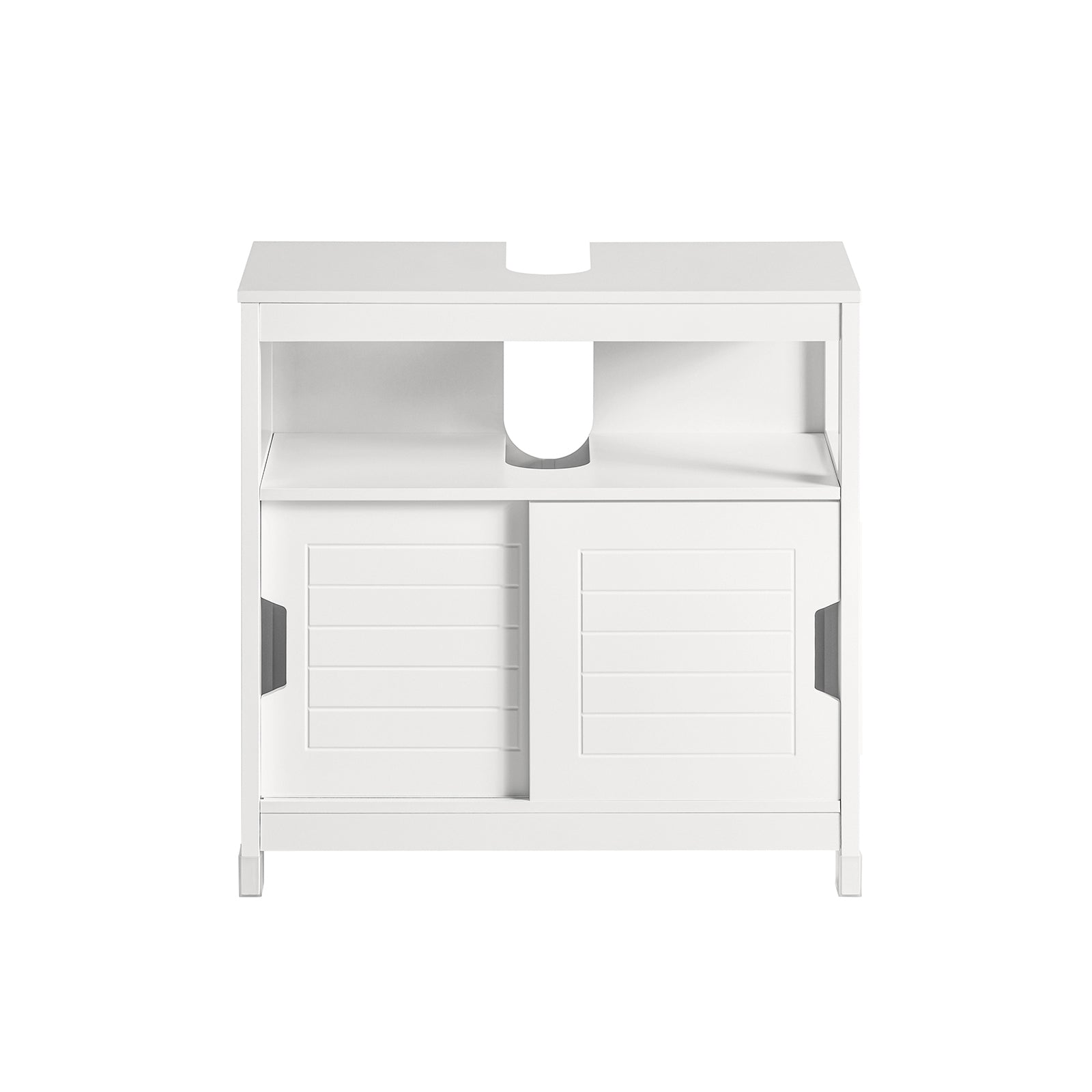 foto del prodotto sobuy mobile sottolavabo per bagno con poggiapiedi sottolavabo bagno mobile bagno sottolavabo bianco frg128 w