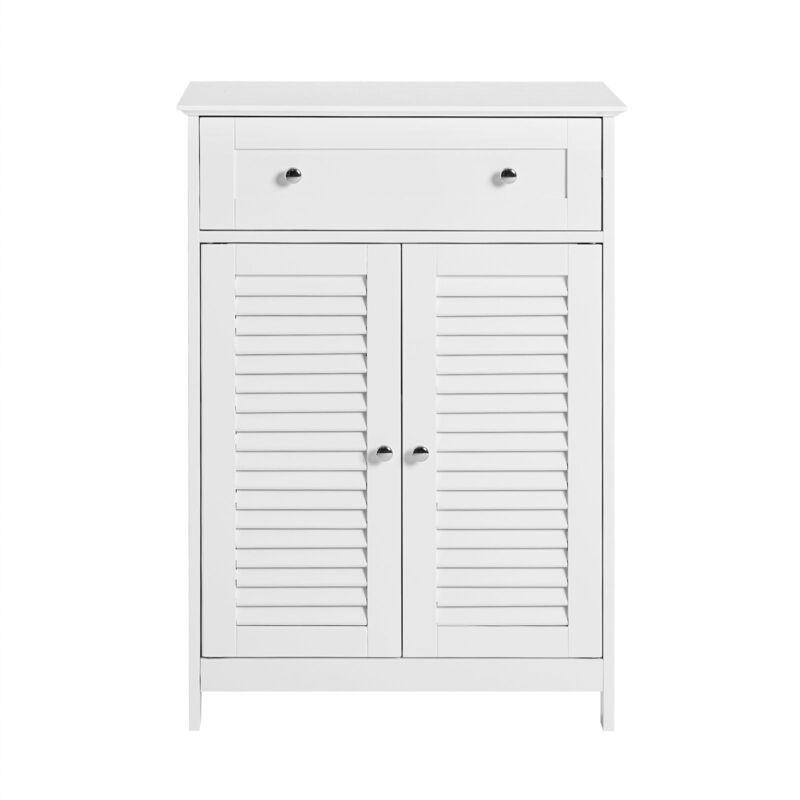 foto del prodotto sobuy mobiletto bagno colonna bagno cassettiera bagno con cassetti bianco frg238 w