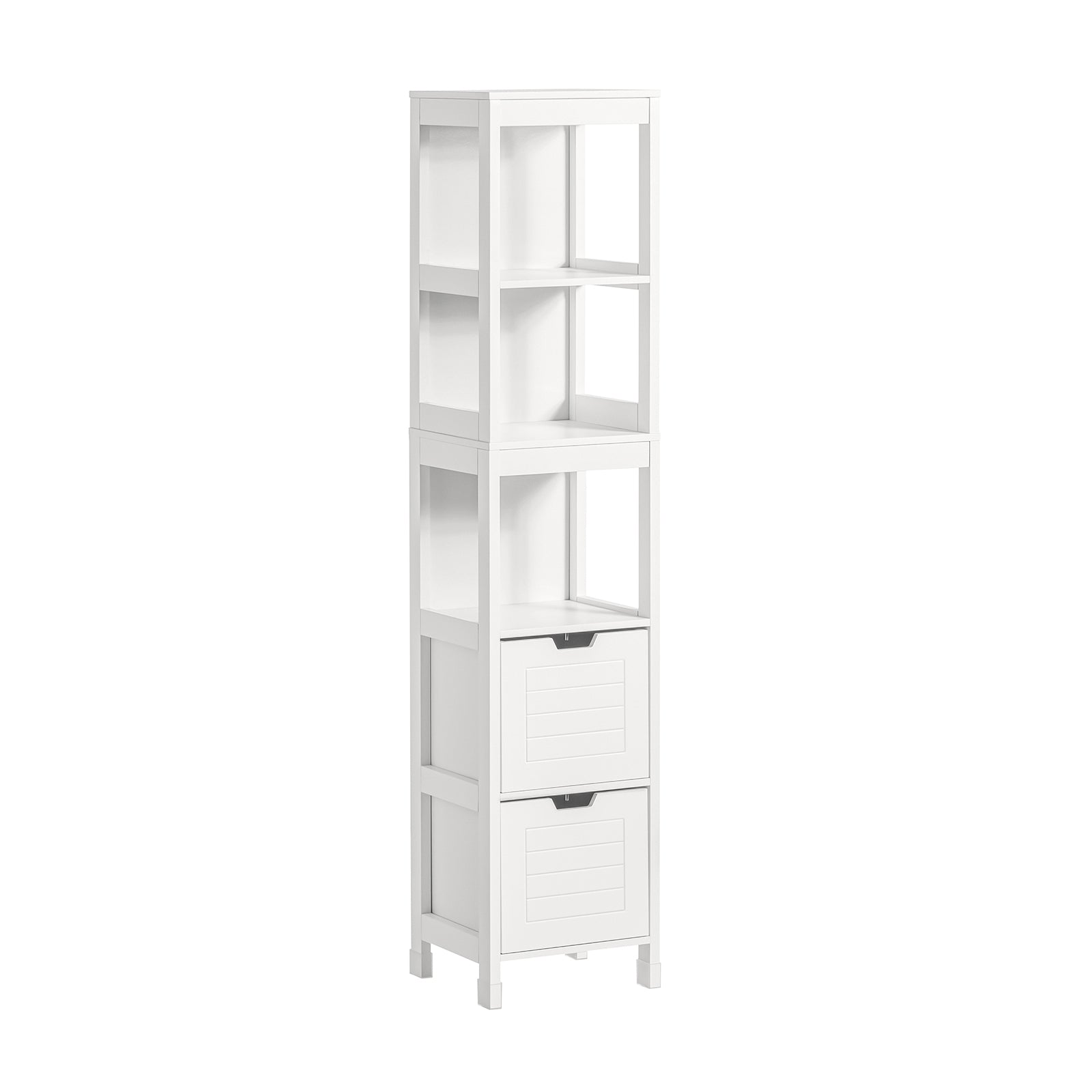 foto del prodotto sobuy mobiletto bagno colonna bagno cassettiera bagno salvaspazio l30p30a145 cm bianco frg126 w