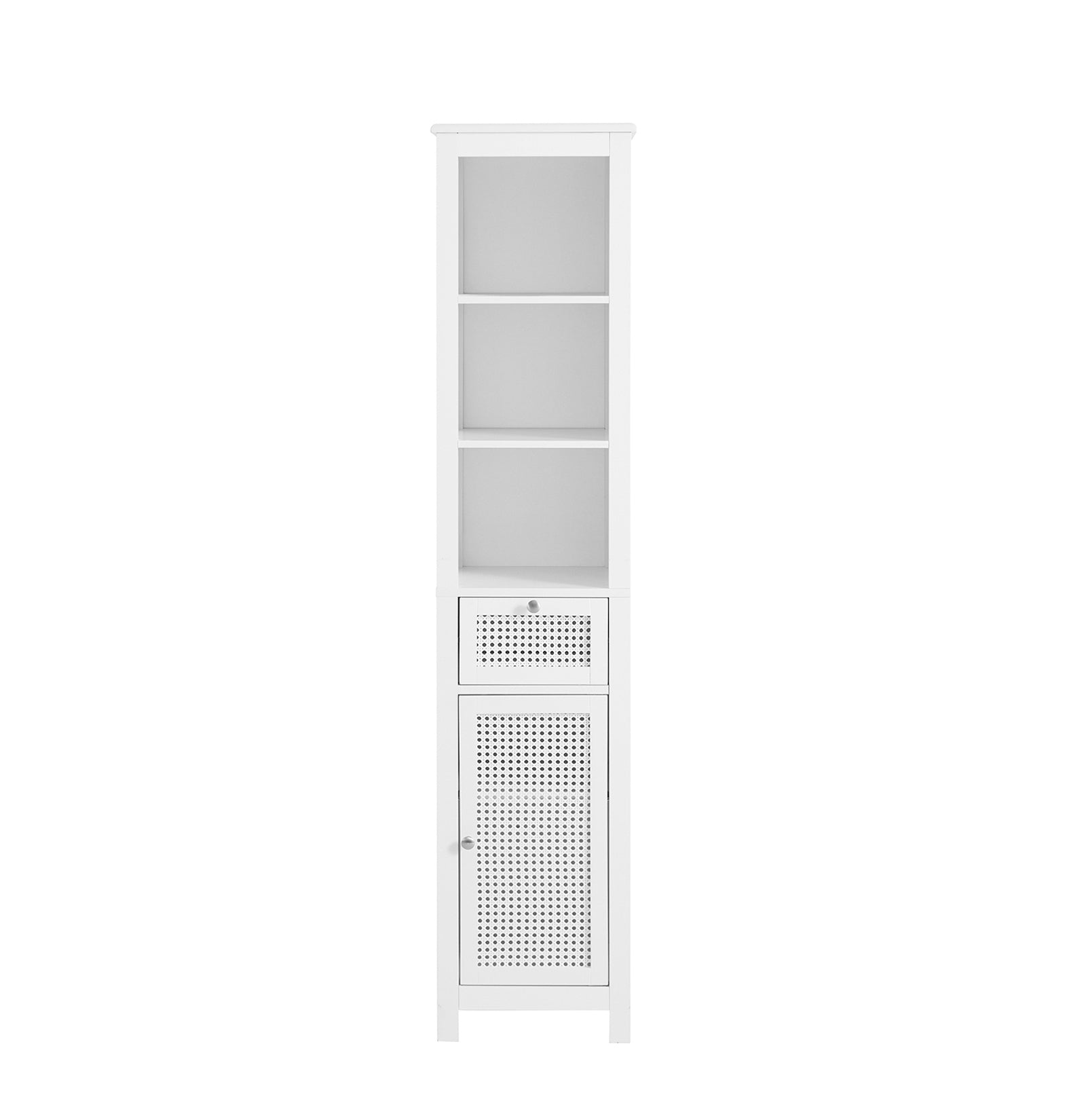 foto del prodotto sobuy mobiletto bagno con cassetto armadietto bagno mobile bagno con anta colonna bagno cassettiera bagno bzr36 w