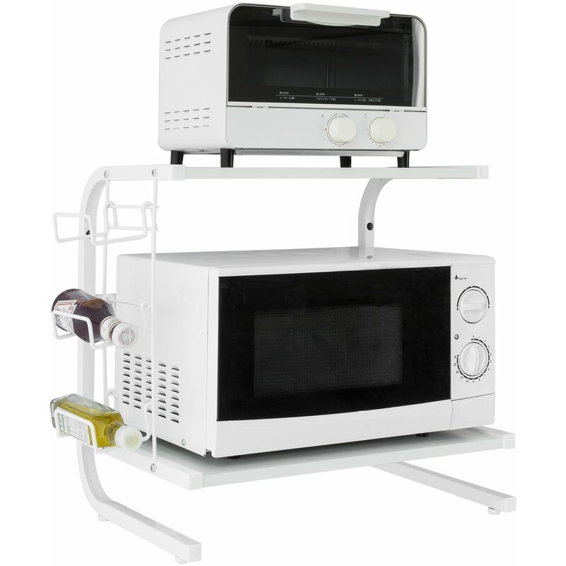 foto del prodotto sobuy porta microonde,forno microonde,mensola microonde bianco frg092 w